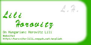 lili horovitz business card